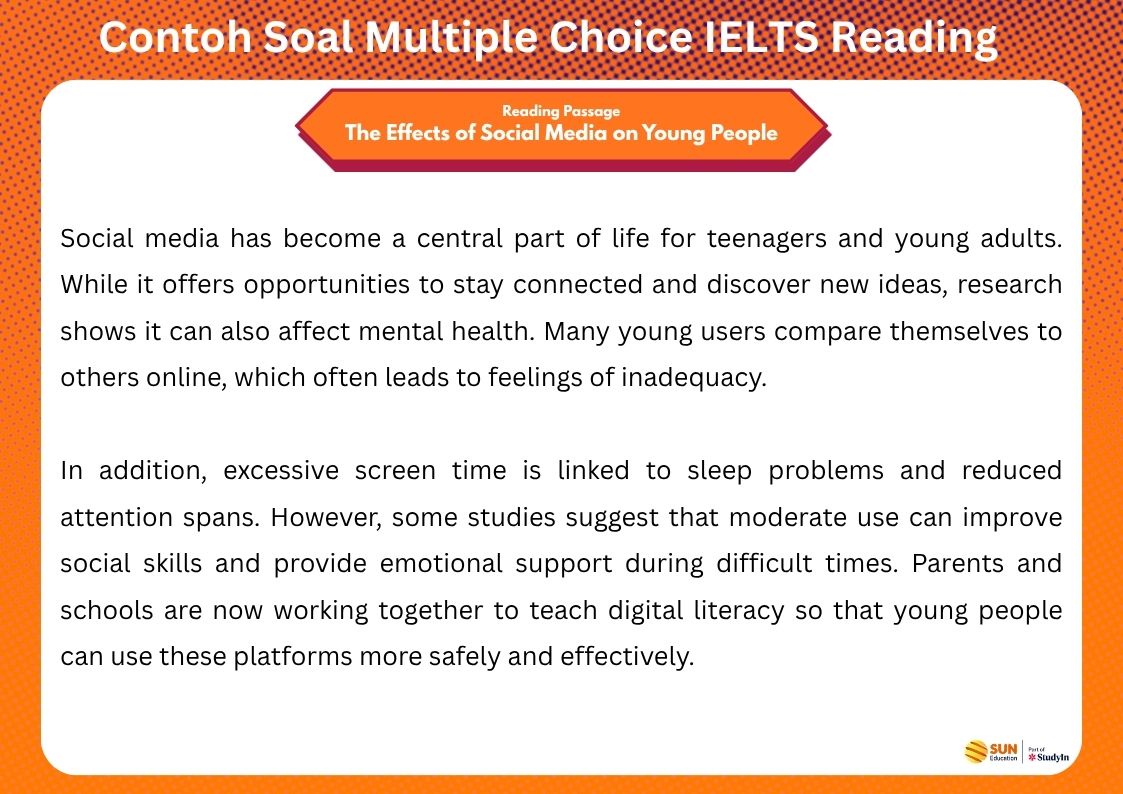 Contoh soal Multiple Choice IELTS Reading