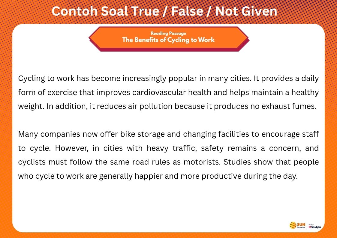 Contoh soal True False Not Given