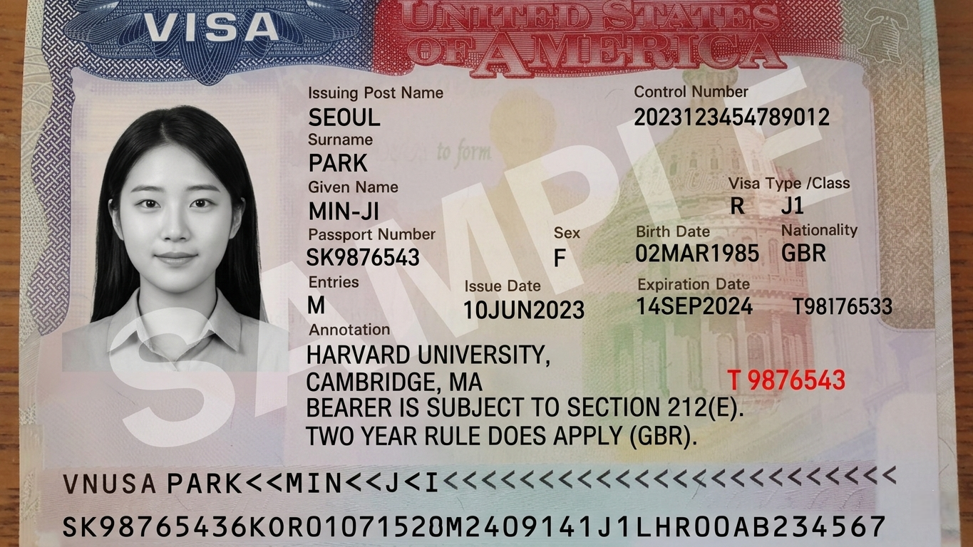 Contoh Visa J1 Amerika